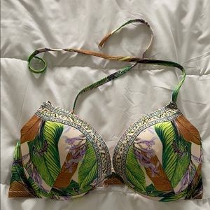 Victoria’s Secret Push Up Bikini Top, Palm Print